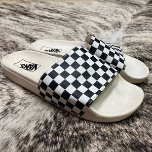 Vans White Black Slides 40